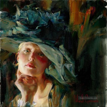 Hübsches Mädchen MIG 48 Impressionist Ölgemälde